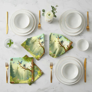 Eco Table Decor – Vibrant Butterfly Design - Dipaliz - Cloth Napkins