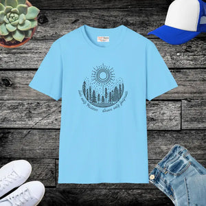Unisex Softstyle T-shirt - Nature Lovers Eco Comfort - Dipaliz - s / Sky - T-shirts