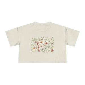 Plant Lover Shirt Eco Chic Summer Dropped Shoulders Crop Tee Dipaliz - Ecru / Xs - T-shirts