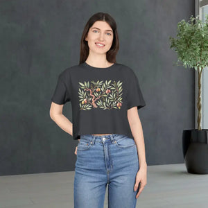 Plant Lover Shirt Eco Chic Summer Dropped Shoulders Crop Tee Dipaliz - T-shirts