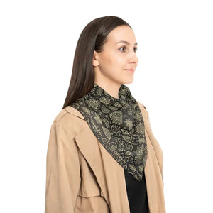 Nature Line Art Scarf - Stylish Companion Bold Statement - Dipaliz - Scarves & Shawls