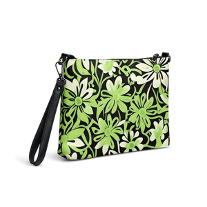 Faux Leather Crossbody Nature Pattern Bag Dark Gray Hardware Dipaliz - Cross Body Bags