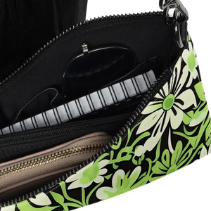 Faux Leather Crossbody Nature Pattern Bag Dark Gray Hardware Dipaliz - Cross Body Bags