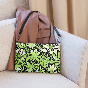 Faux Leather Crossbody Nature Pattern Bag Dark Gray Hardware Dipaliz - Cross Body Bags