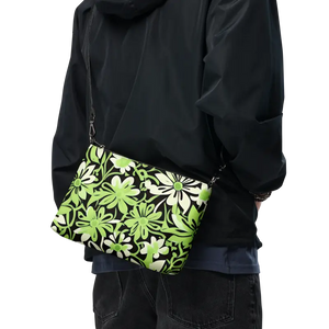 Faux Leather Crossbody Nature Pattern Bag Dark Gray Hardware Dipaliz - Cross Body Bags