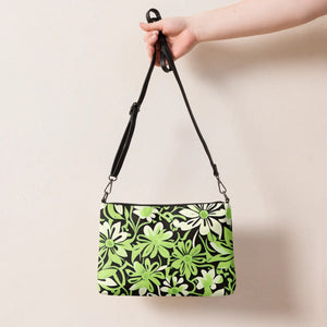 Jungle Bloom Faux Leather Crossbody - Nature Pattern Bag - Dipaliz - Cross Body Bags