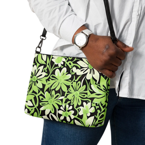 Jungle Bloom Faux Leather Crossbody - Nature Pattern Bag - Dipaliz - Cross Body Bags