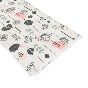 Leafy Floral Light Scarf - Elegant Polyester - Dipaliz - Scarves & Shawls