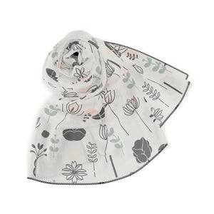 Leaves Poly Scarf - Wild Nature Pattern Elegance - Dipaliz - Voile / 50’’ × - Scarves & Shawls