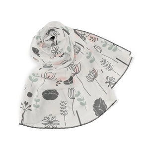 Chic Leaves Poly Scarf Nature Pattern Accessory - Dipaliz - Scarves & Shawls