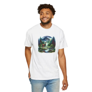 Vintage Nature Scene Print Tee - Deer Graphic Shirt - Dipaliz - T-shirts