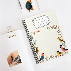 Nature Serenity Spiral Notebook - Bird-themed Cover - Dipaliz - Notebooks & Notepads