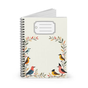 Nature Serenity Spiral Notebook - Bird-themed Cover - Dipaliz - Notebooks & Notepads