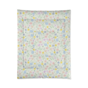 Pretty Nature Print Comforter - Fresh Vibrant Bedroom - Dipaliz - 68’’ × 88’’ - Quilts & Comforters