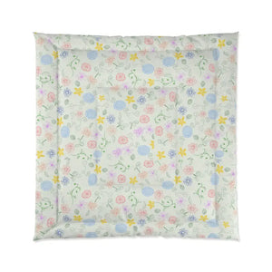 Pretty Nature Print Comforter - Fresh Vibrant Bedroom - Dipaliz - 88’’ × - Quilts & Comforters