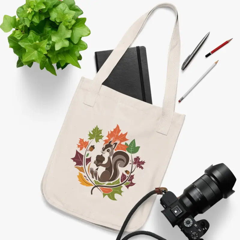 Eco-chic Dipaliz Organic Canvas Tote for Autumn Vibes - one Size / Natural Bags