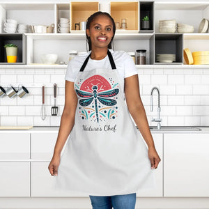 Vibrant Dragonfly Apron - Tie-back Closure Canvas - Dipaliz - Aprons