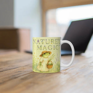 Whimsical Frog Garden Magic 11oz Mug - Lover Gift - Dipaliz - Mugs
