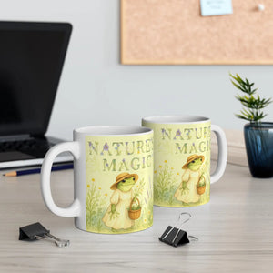 Whimsical Frog Garden Magic 11oz Mug - Lover Gift - Dipaliz - Mugs