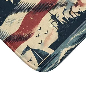 Americana Bath Mat - Nautical Flag Memory Foam Design - Dipaliz - Mats & Rugs