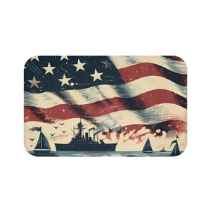Americana Bath Mat - Nautical Flag Memory Foam Design - Dipaliz - Mats & Rugs