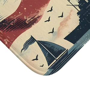 Americana Bath Mat - Nautical Flag Memory Foam Design - Dipaliz - Mats & Rugs