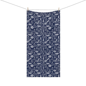 Sailboat Beach Towel – Cotton Mink Soft - Dipaliz - Towels