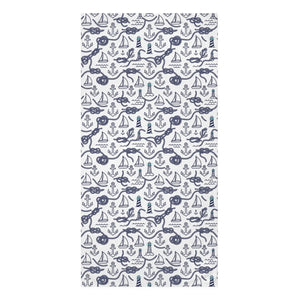 Sailboat Cotton Beach Towel – Nautical Absorbent - Dipaliz - Towels