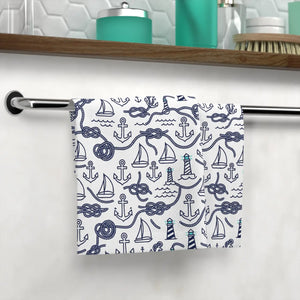 Sailboat Face Towel – Cotton Nautical Cloth - Dipaliz - Washcloths