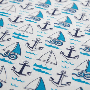Nautical Cotton Bed Set – Blue Sailboat Pattern - Dipaliz - Bedding Sets