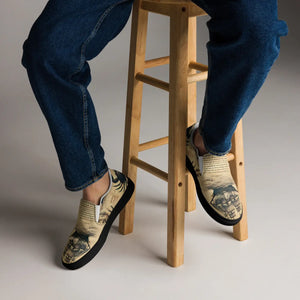 Comfy Slip-on Canvas Shoes - Nautical Map Design - Dipaliz - Sneakers