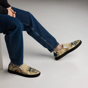 Comfy Slip-on Canvas Shoes - Nautical Map Design - Dipaliz - Sneakers
