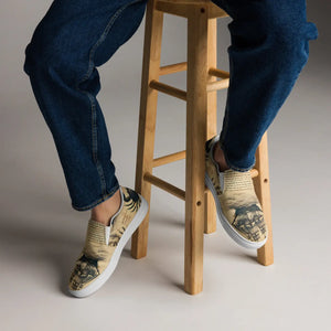 Comfy Slip-on Canvas Shoes - Nautical Map Design - Dipaliz - Sneakers