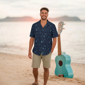 Nautical Hawaiian Camp Shirt - Sun-kissed Styles - Dipaliz - Shirts - Xs