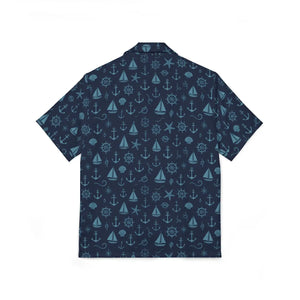 Nautical Hawaiian Camp Shirt - Sun-kissed Styles - Dipaliz - Shirts - Xs