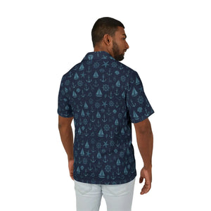 Nautical Hawaiian Camp Shirt - Sun-kissed Styles - Dipaliz - Shirts - Xs