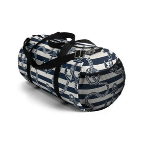 Nautical Stripe Duffel Bag - Weekend Getaway Ready - Dipaliz - Bags