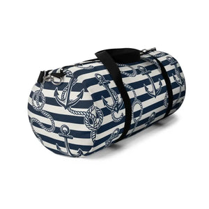 Nautical Stripe Duffel Bag - Weekend Getaway Ready - Dipaliz - Bags