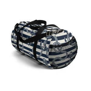 Nautical Stripe Duffel Bag - Weekend Getaway - Dipaliz - Bags