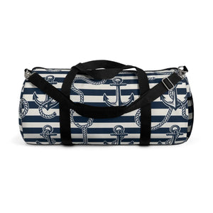 Nautical Stripe Duffel Bag - Weekend Getaway - Dipaliz - Bags