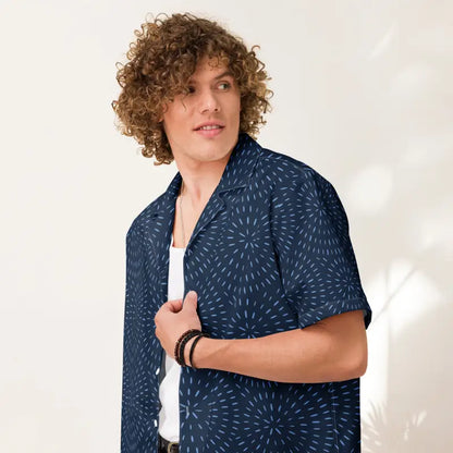 Turn Heads in the Navy Blue Eco-friendly Button Shirt!