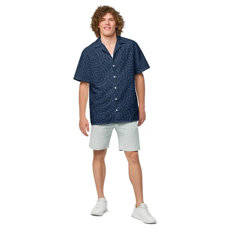 Turn Heads in the Navy Blue Eco-friendly Button Shirt!