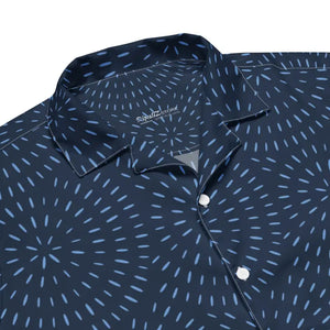Button Shirt - Navy Blue Pattern Unisex Eco Cool Style - Dipaliz