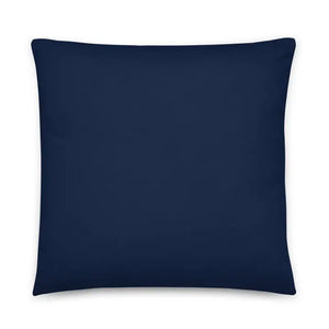 Navy Blue Throw Pillow - Lovely Floral Gold Pattern - Dipaliz - Pillows