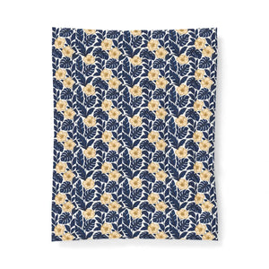 Navy Blue Leaves Cotton Comforter – Queen - Dipaliz - Quilts & Comforters