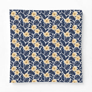 Navy Blue Leaves Cotton Comforter – Queen - Dipaliz - Quilts & Comforters