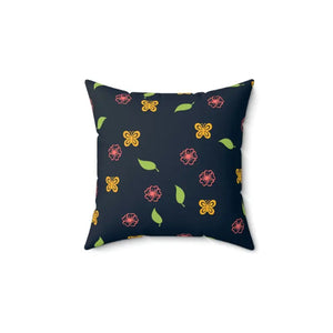 Navy Blue Polyester Square Pillow - Bold Chic Comfort - Dipaliz - 14’’ × - Throw Pillows