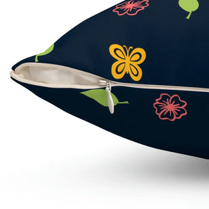 Navy Blue Polyester Square Pillow - Bold Chic Comfort - Dipaliz - Throw Pillows