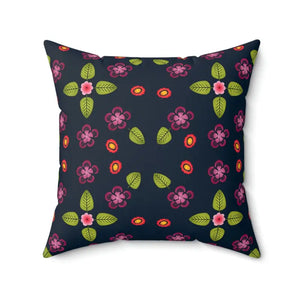 Navy Blue Polyester Square Pillow Bold Comfort Style - Dipaliz - 20’’ × - Throw Pillows