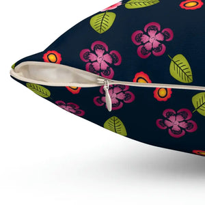 Navy Blue Polyester Square Pillow Bold Comfort Style - Dipaliz - Throw Pillows